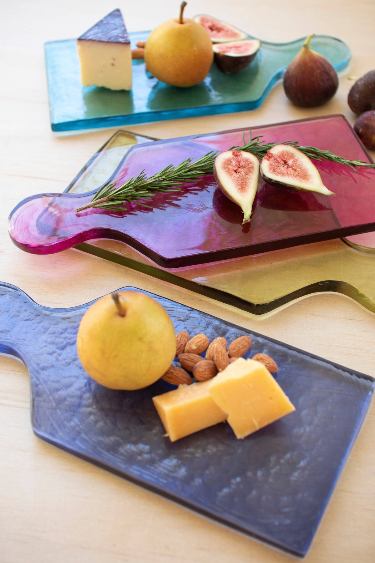 Colored Glass Dining Boards- Set of 4