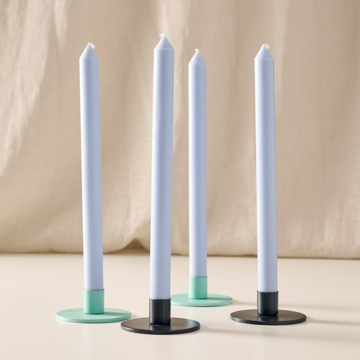 Anget Mint Palm Wax Taper Candles - Set of 4
