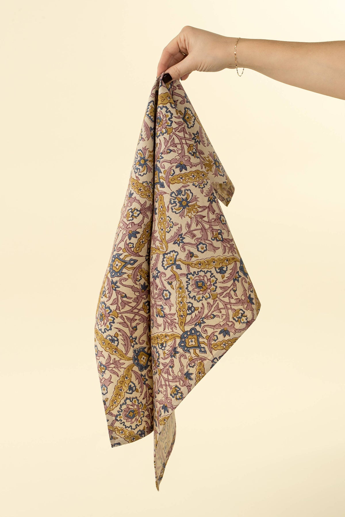 Luna Vine Block Print Tea Towels- Set of 2