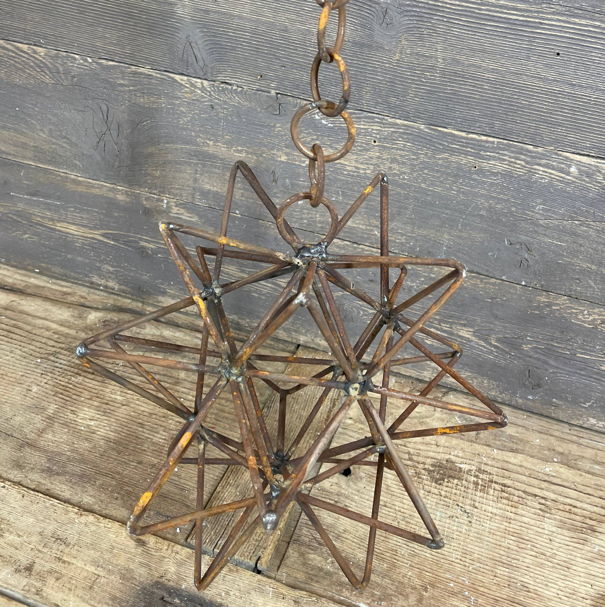 Large Primitive Iron Hanging Star