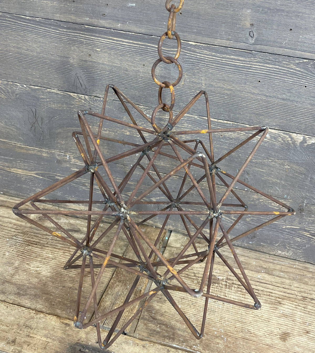 Small Primitive Iron Hanging Star
