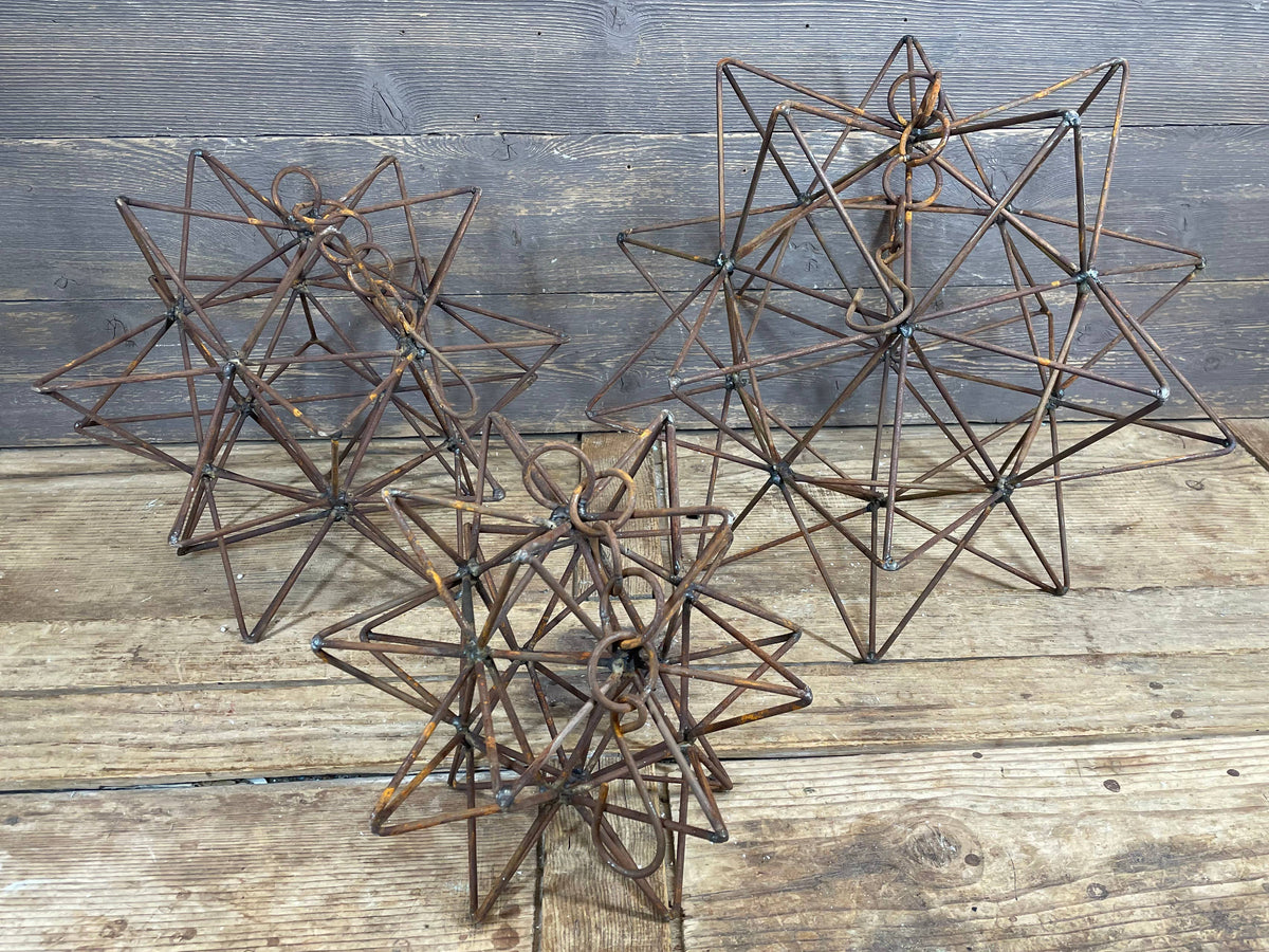 Large Primitive Iron Hanging Star