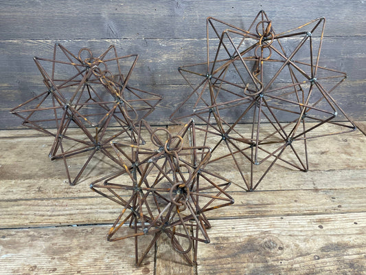 Large Primitive Iron Hanging Star