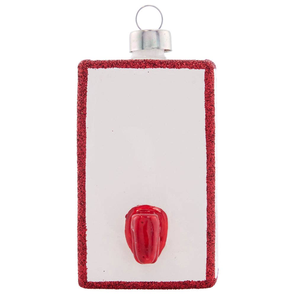 Glass Boxed Wine Ornament