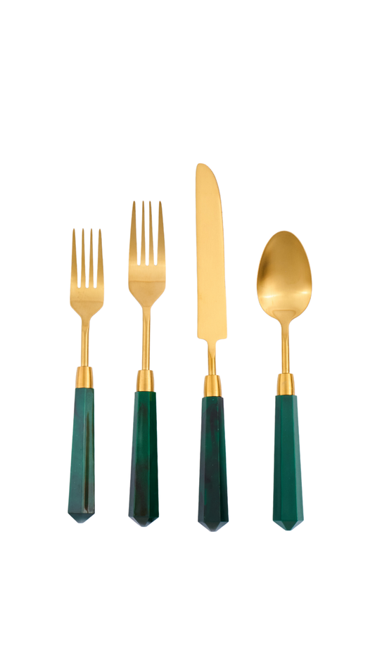 4 Piece Flatware Set- Kallaite Lucite