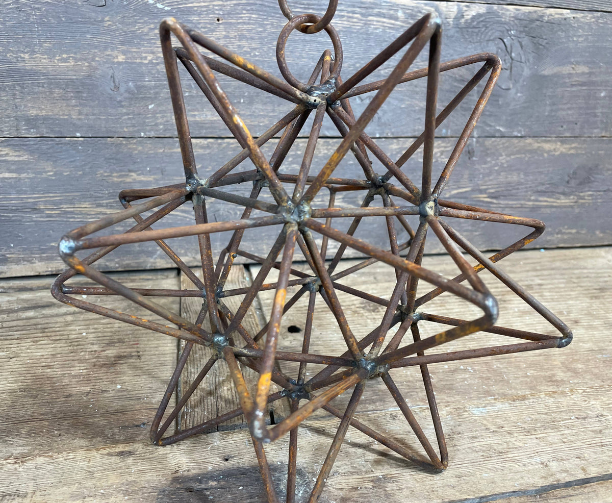 Large Primitive Iron Hanging Star