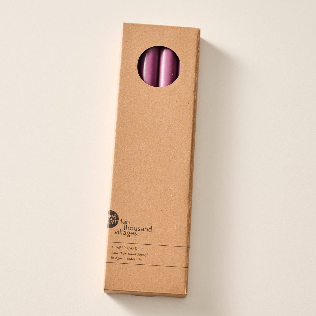 Anget Blackberry Palm Wax Taper Candles-Set of 4