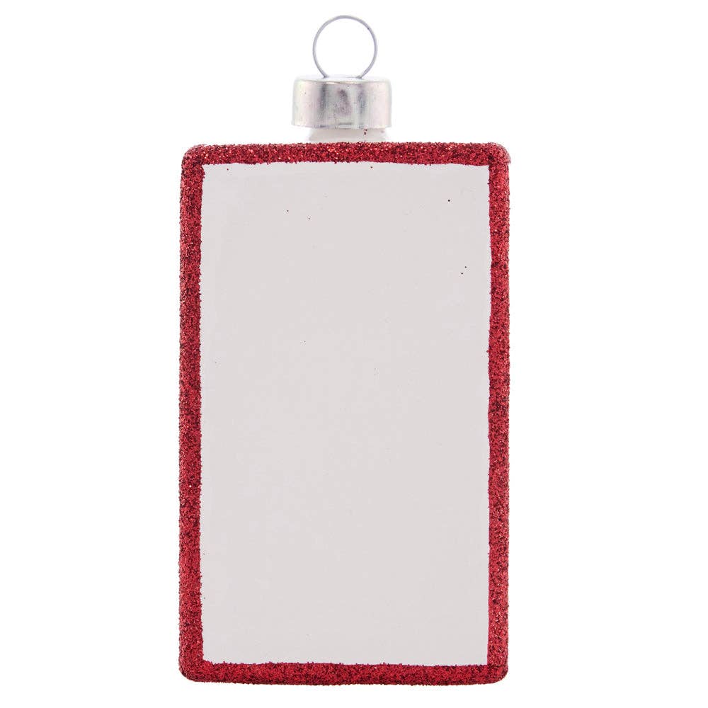 Glass Boxed Wine Ornament