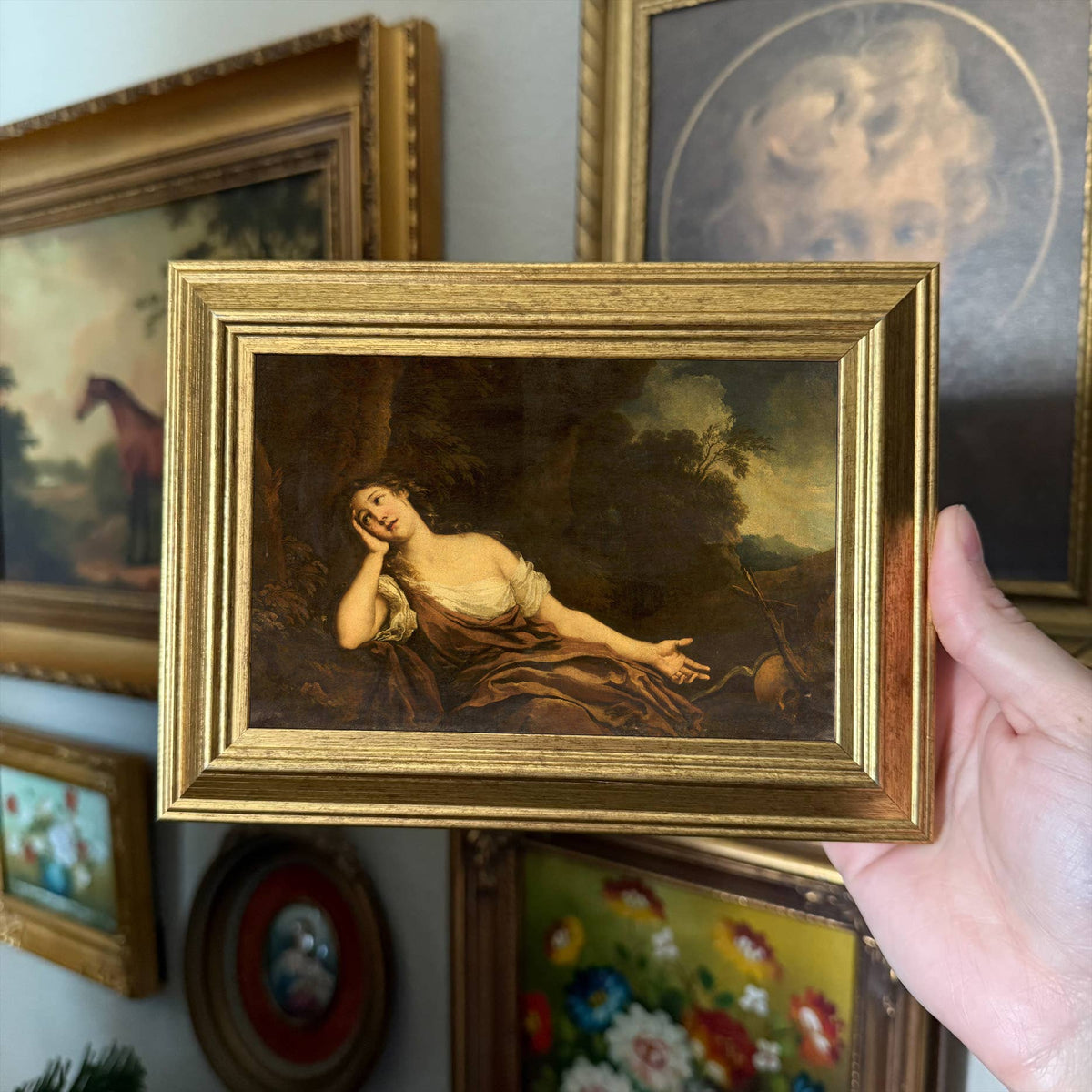 Framed Vintage Style Lady Magdalene Art Print