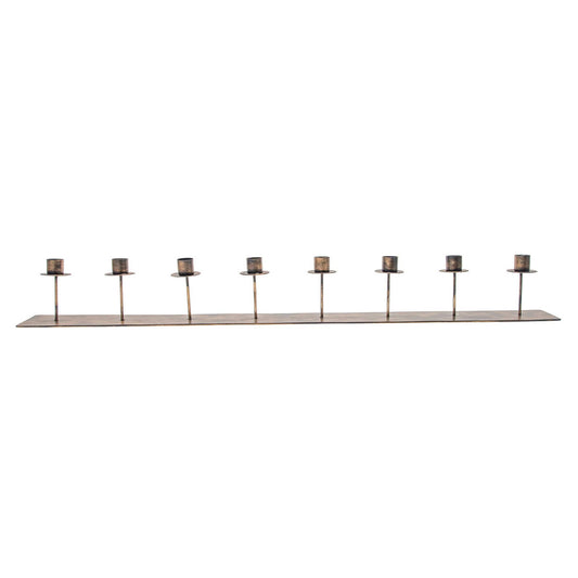 Henrie 8 Taper Candle Holder Brass