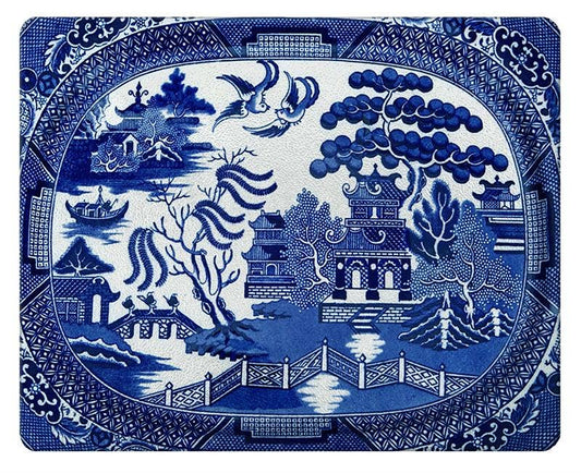 Blue Willow Glass Cutting Board