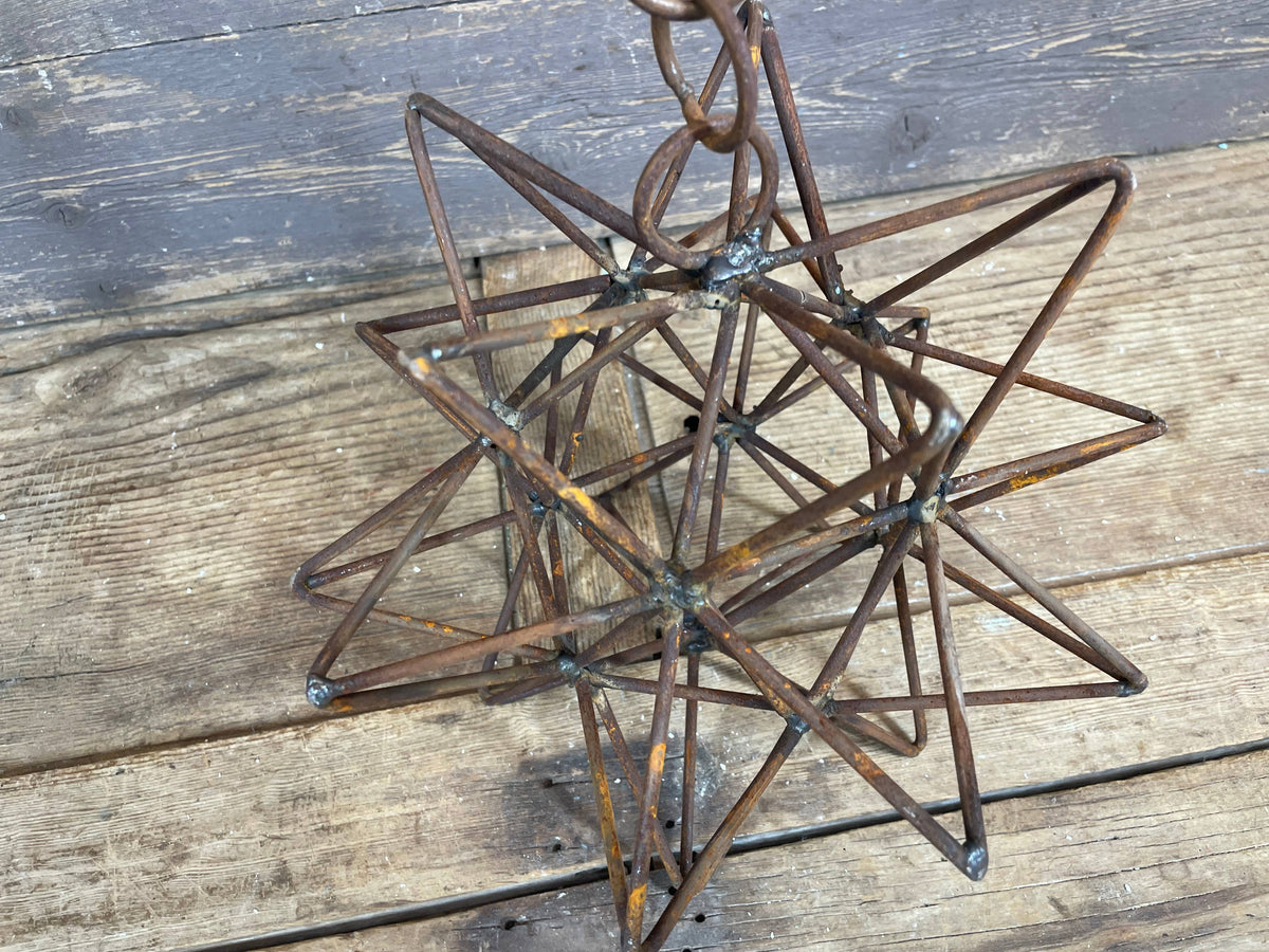 Small Primitive Iron Hanging Star