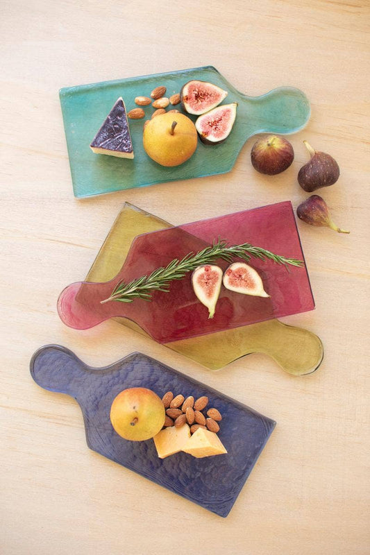 Colored Glass Dining Boards- Set of 4