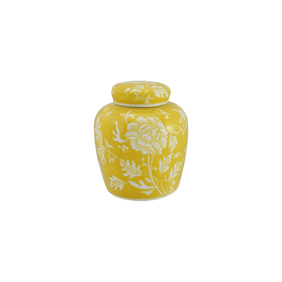 Yellow Stoneware Ginger Jar