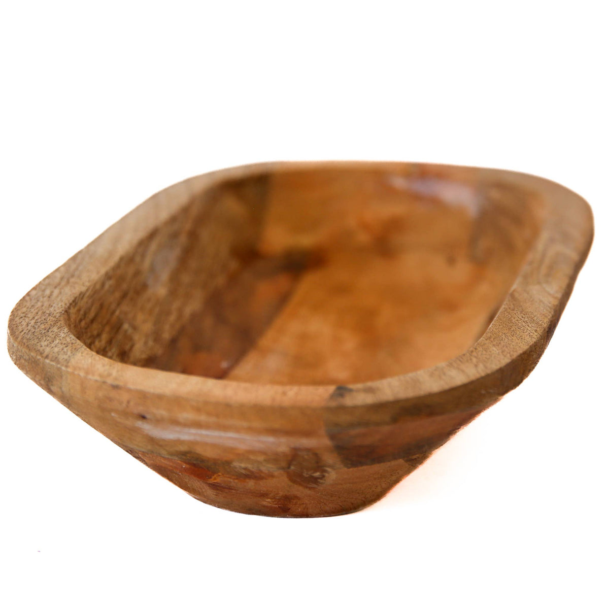 Petite Walnut Mango Wood Bread Bowl