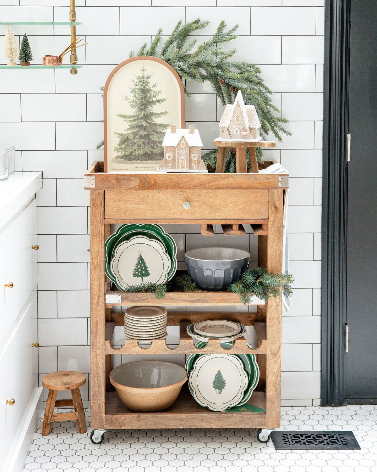 Christmas Tree Bamboo Tray