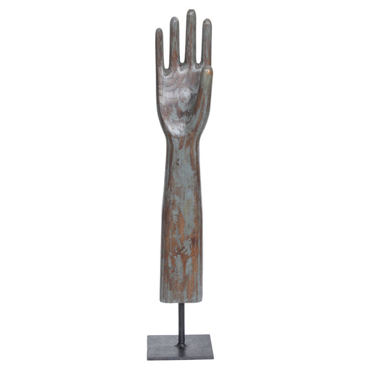 Wooden Glove Mold on Base
