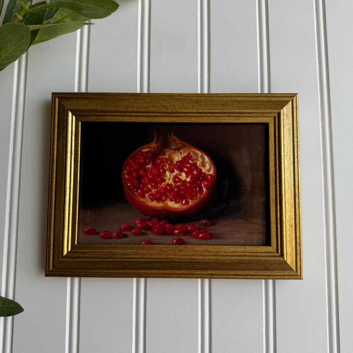 Framed Vintage Style Pomegranate Still Life Art Print