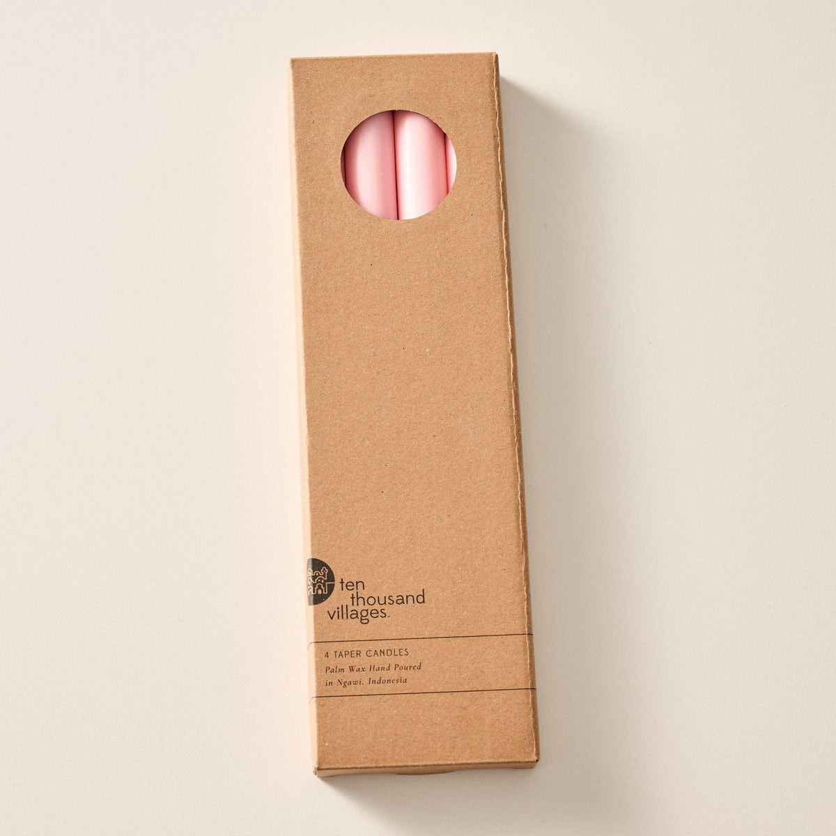 Anget Ginger Palm Wax Taper Candles - Set of 4