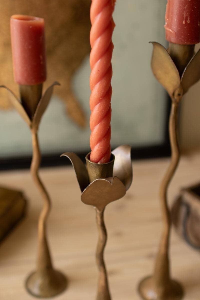 Tulip Taper Candle Holders- Set of 3